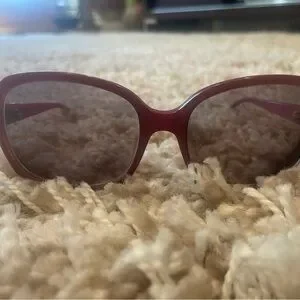 Coach | Accessories | Coach Red Oval Sunglasses With Glossy  display picture 1